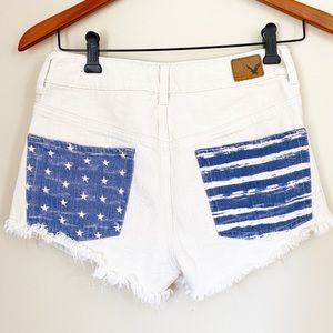 American Eagle Cut Off High Rise Denim Shorts